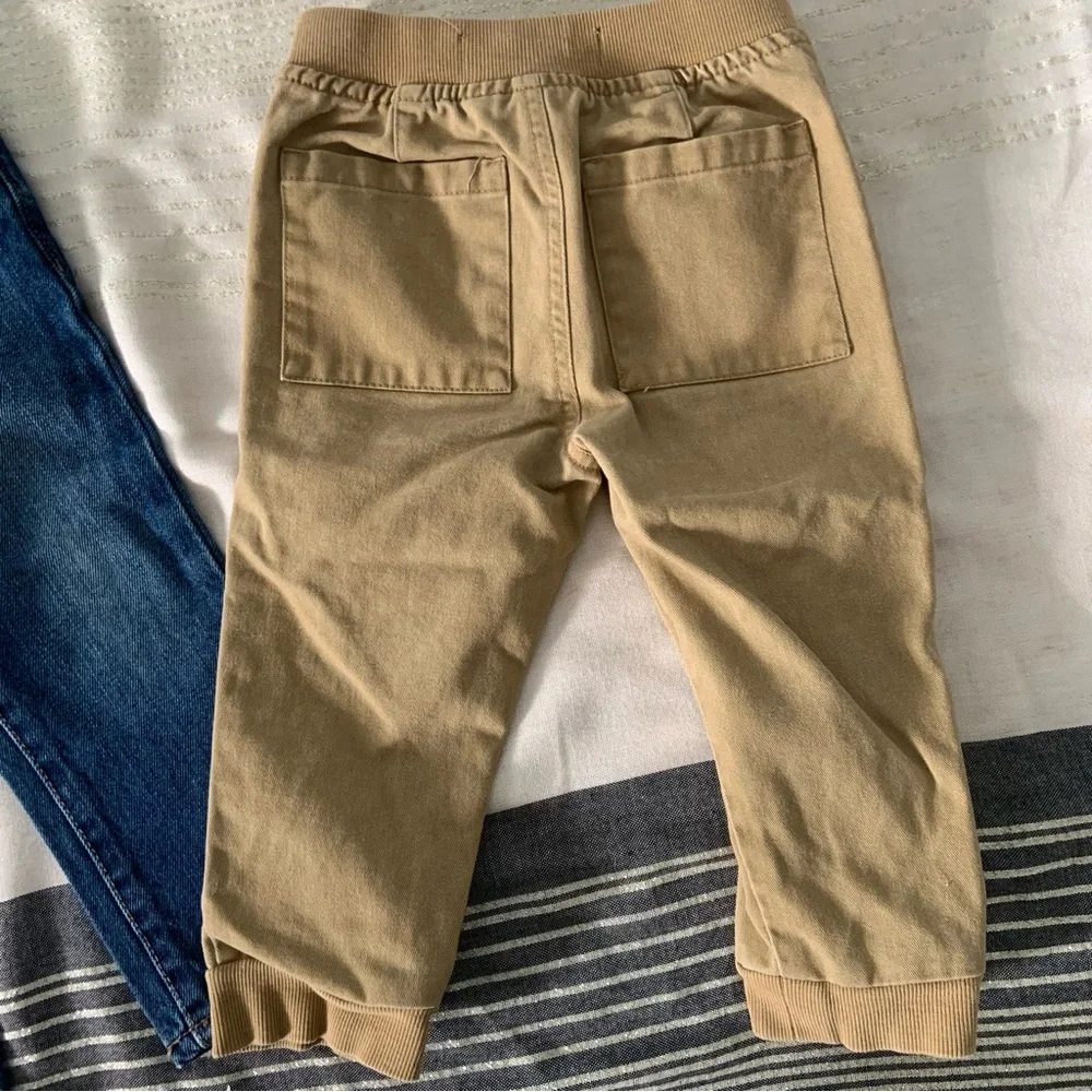 Toddler Boys Khaki Joggers and Jeans Bundle